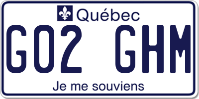 QC license plate G02GHM