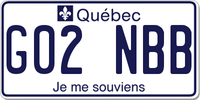 QC license plate G02NBB
