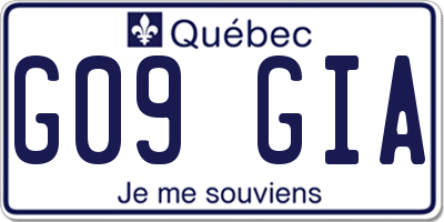 QC license plate G09GIA