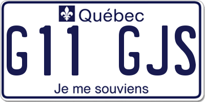 QC license plate G11GJS