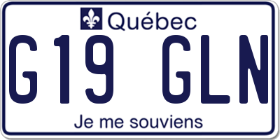 QC license plate G19GLN