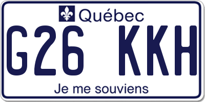 QC license plate G26KKH