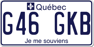 QC license plate G46GKB