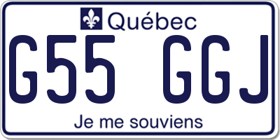 QC license plate G55GGJ