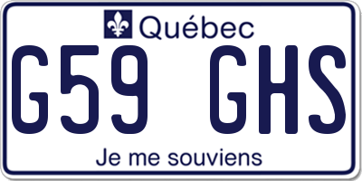 QC license plate G59GHS