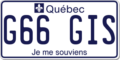 QC license plate G66GIS
