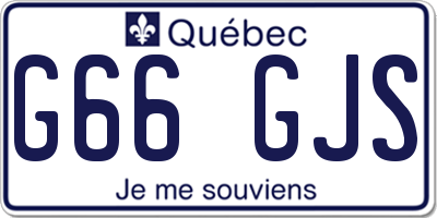 QC license plate G66GJS