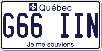 QC license plate G66IIN