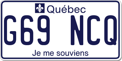 QC license plate G69NCQ