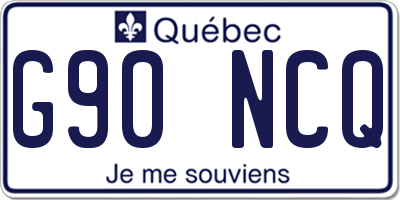QC license plate G90NCQ