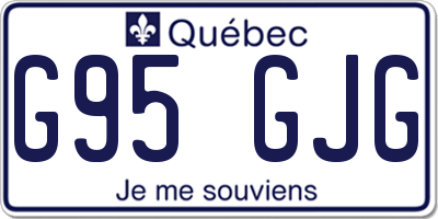 QC license plate G95GJG