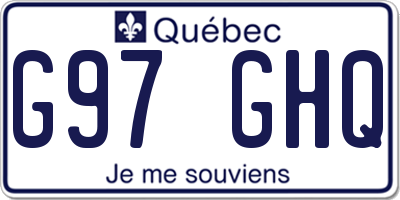 QC license plate G97GHQ