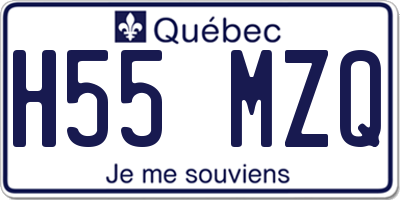 QC license plate H55MZQ