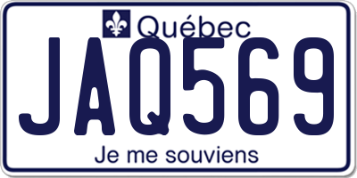 QC license plate JAQ569