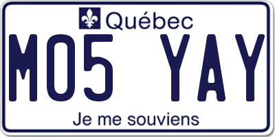 QC license plate M05YAY