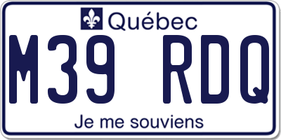 QC license plate M39RDQ