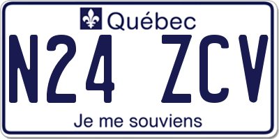 QC license plate N24ZCV