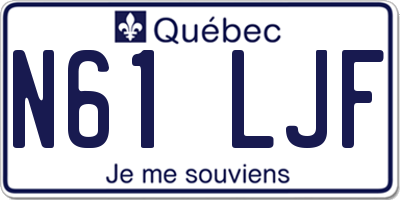 QC license plate N61LJF