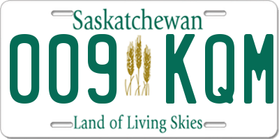 SK license plate 009KQM