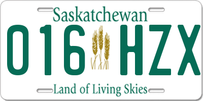 SK license plate 016HZX