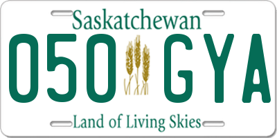 SK license plate 050GYA