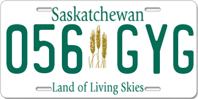 SK license plate 056GYG