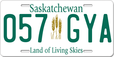 SK license plate 057GYA