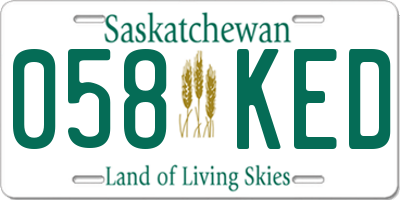 SK license plate 058KED