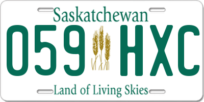 SK license plate 059HXC