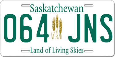 SK license plate 064JNS