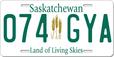 SK license plate 074GYA