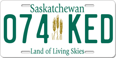 SK license plate 074KED