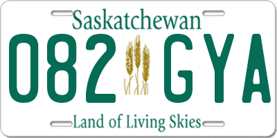 SK license plate 082GYA