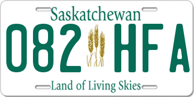SK license plate 082HFA