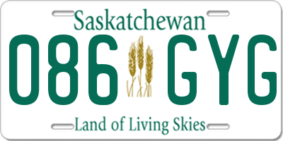 SK license plate 086GYG