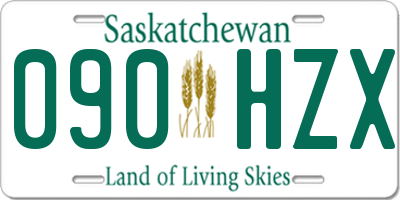 SK license plate 090HZX
