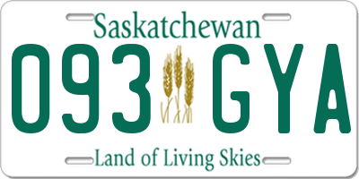 SK license plate 093GYA