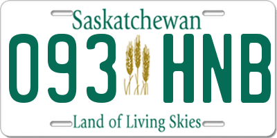 SK license plate 093HNB