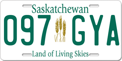 SK license plate 097GYA