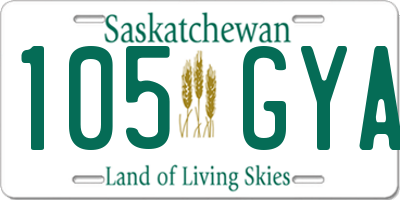 SK license plate 105GYA