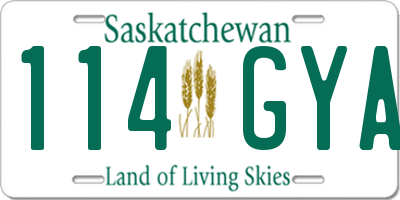 SK license plate 114GYA