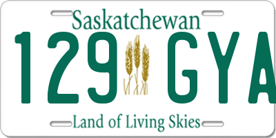 SK license plate 129GYA