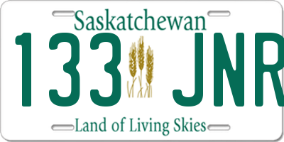 SK license plate 133JNR