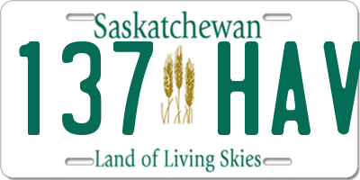 SK license plate 137HAV