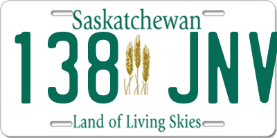 SK license plate 138JNV