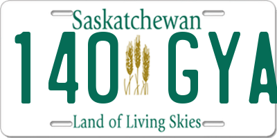 SK license plate 140GYA