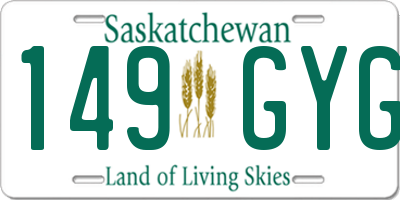 SK license plate 149GYG