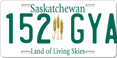 SK license plate 152GYA
