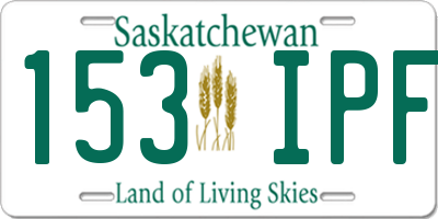 SK license plate 153IPF