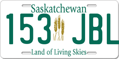 SK license plate 153JBL